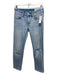 Rag & Bone Size 23 Light Wash Cotton Denim Distressed Raw Hem Straight Leg Jeans Light Wash / 23