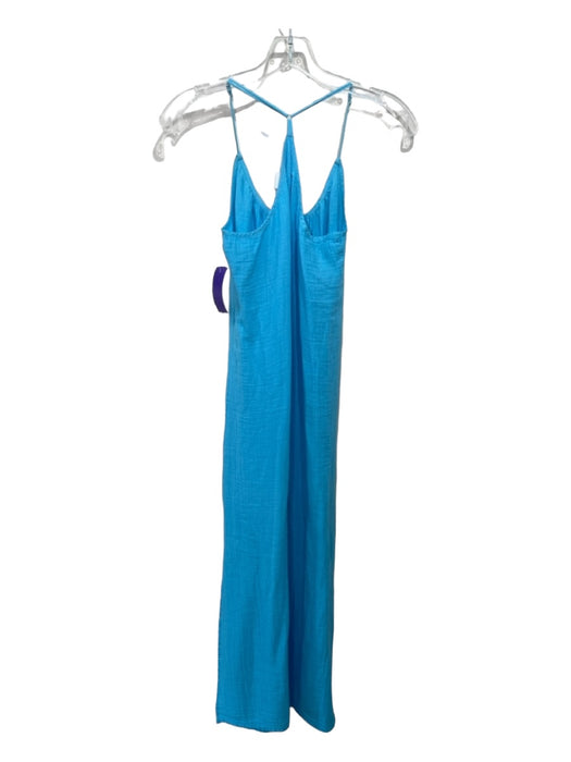 XiRENA Size XS Bright Blue Cotton Spaghetti Strap Gauze Maxi Racerback Dress Bright Blue / XS