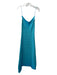 The Wolf Gang Size S Blue & Mint Viscose Blend Strapless Ribbed Midi Dress Blue & Mint / S