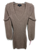 Michael Costello x Revolve Size XS Brown Wool Blend Sweater Mini Bodycon Dress Brown / XS
