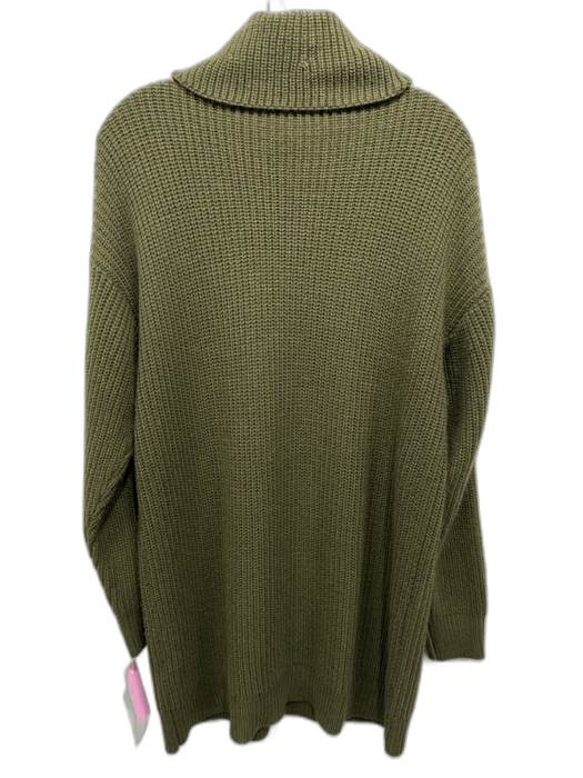 All the Ways Size XS Olive Green Acrylic Turtleneck Above knee Sweater Dress Olive Green / XS