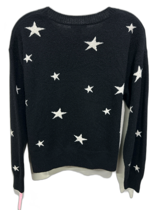 Aqua Size S Black & White Cashmere stars Round Neck Sweater Black & White / S