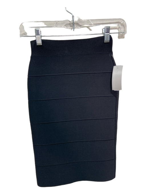 BCBG Maxazria Size XS Black Rayon Blend Bandage Elastic Detail Mini Skirt Black / XS