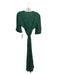 Faithfull the Brand Size 8 Green & Cream Rayon Short Sleeve Wrap Mid Dress Green & Cream / 8