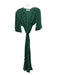 Faithfull the Brand Size 8 Green & Cream Rayon Short Sleeve Wrap Mid Dress Green & Cream / 8