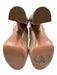 Aquazzura Shoe Size 38.5 Beige Leather Peep Toe Block Heel Platform Sandals Beige / 38.5