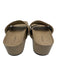 Tory Burch Shoe Size 8 Beige & Gold Leather open toe Platform Textured Sandals Beige & Gold / 8