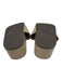 Tory Burch Shoe Size 8 Beige & Gold Leather open toe Platform Textured Sandals Beige & Gold / 8