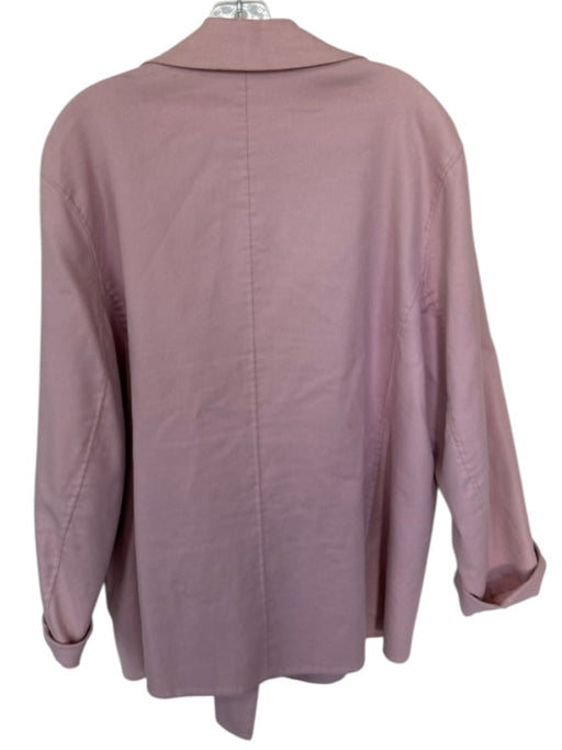 Eileen Fisher Size 1X Mauve Pink Cotton Blend Long Sleeve Double Breast Coat Mauve Pink / 1X