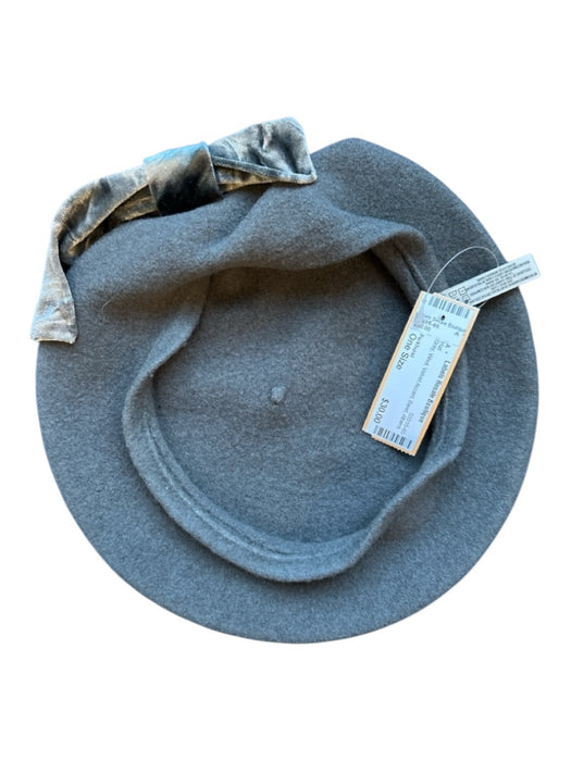 Parkhurst Gray Wool Velvet Accent Baret Hat Gray / One Size