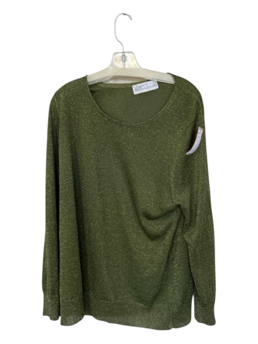Size Est L Green Shimmer Long Sleeve Top Green / Est L