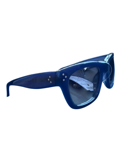 Celine Navy Acetate Rectangle Sunglasses Navy