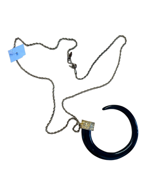 Kenneth Lane Gold & Black Metal Horn Chain Long Necklace Gold & Black