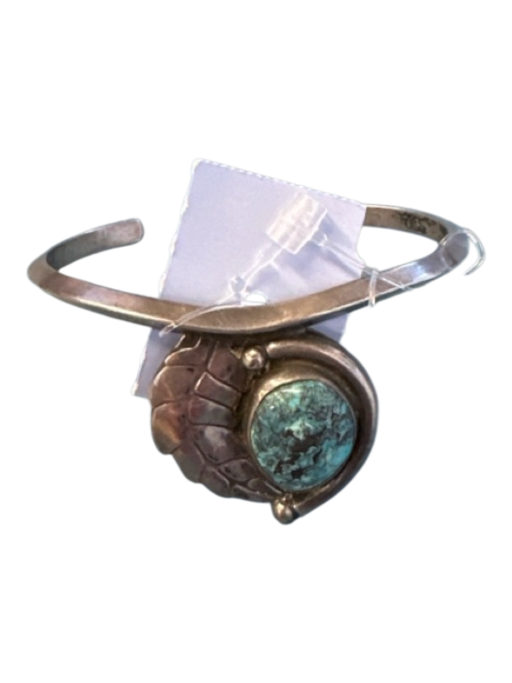 Silver & Turquoise Sterling Silver Turquoise Cuff Bracelet Silver & Turquoise