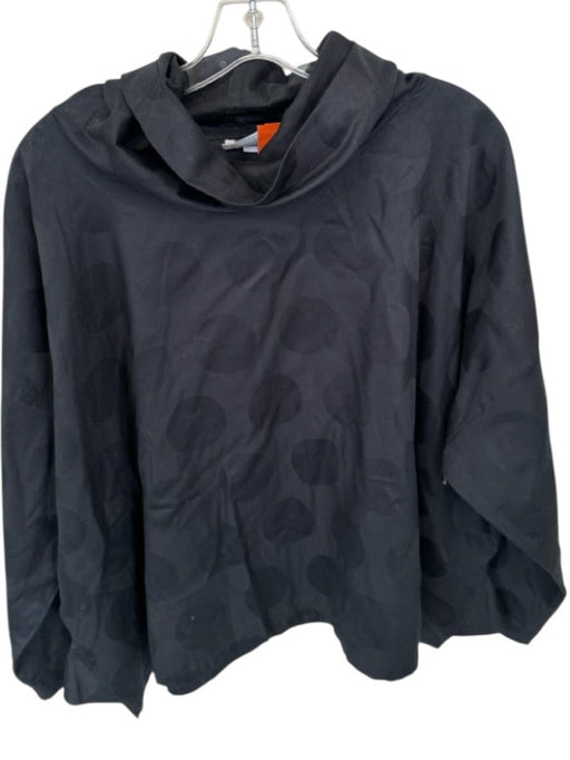 Planet Size One Size Black Cotton Long Sleeve Turtle Neck Top Black / One Size