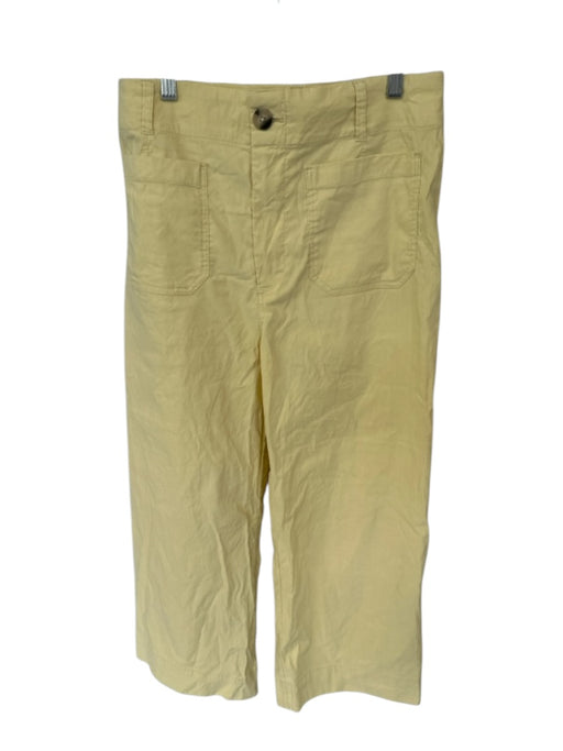 Maeve Size 31 Butter Yellow Viscose Blend High Waist Wide Leg Pants Butter Yellow / 31