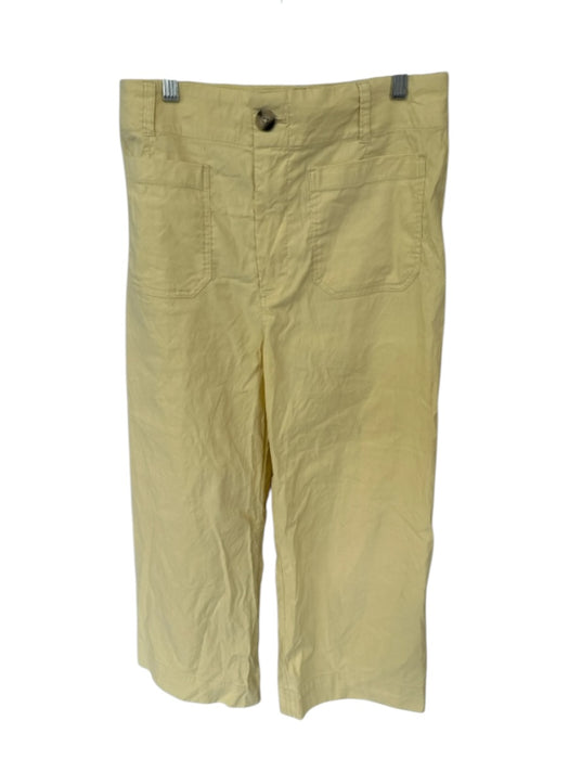 Maeve Size 31 Butter Yellow Viscose Blend High Waist Wide Leg Pants Butter Yellow / 31