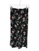 Rebecca Taylor Size S Black & Red Silk Blend Smocked Waist Band Flowers Pants Black & Red / S