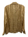 Escada Size 42 Tan, Brown & White Seide blend Collar Neck Spotted & sparkle Top Tan, Brown & White / 42