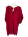 The Great Size 2/M Red Cotton Tassels Long Sleeve Dress Red / 2/M