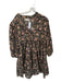Mille Resort & Travel Size L Brown & Red Cotton Long Balloon Sleeve Dress Brown & Red / L