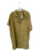 We The Free Size L Mustard Cotton Embroidered Short Sleeve Button Down Dress Mustard / L