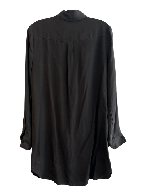 Wayf Size Small Army Green Rayon Button Down Long Sleeve Collared Dress Army Green / Small