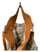 Lavorazione Light & Dark Tan Leather Side Zip 2 handles Slouchy Bag Light & Dark Tan / Medium