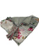 Johnny Was Green Pink White Floral Square Paisley Tassle Detail scarf Green Pink White / One Size
