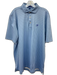 Stitch Size L Blue & White Polyester All Over Print Polo Men's Short Sleeve Blue & White / L