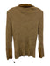 Escada Sport Size L Beige Wool & leather Fabric Block Long Sleeve Ribbed Sweater Beige / L