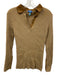Escada Sport Size L Beige Wool & leather Fabric Block Long Sleeve Ribbed Sweater Beige / L