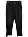 Zara Size 12 Black Cotton & Lyocell High Rise Zip Fly Straight Jeans Black / 12