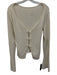 yllw Size XL White Viscose & Nylon Ribbed Elastic Waist Cardigan Pants Set White / XL