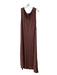 Transit Par Such Size M Brown Cotton Blend Round Neck Sleeveless Shift Dress Brown / M