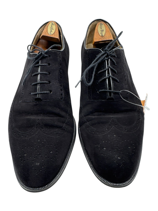 Mezlan Shoe Size 11M Black Suede Solid Dress Wingtip Men's Shoes Black / 11M