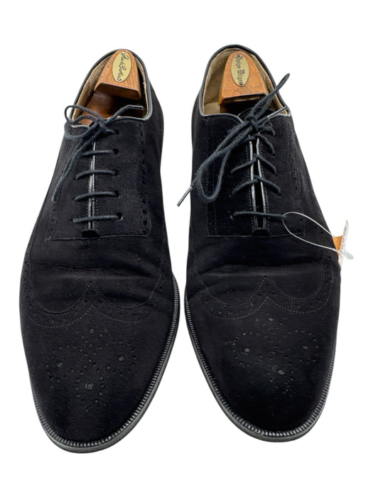 Mezlan Shoe Size 11M Black Suede Solid Dress Wingtip Men's Shoes Black / 11M