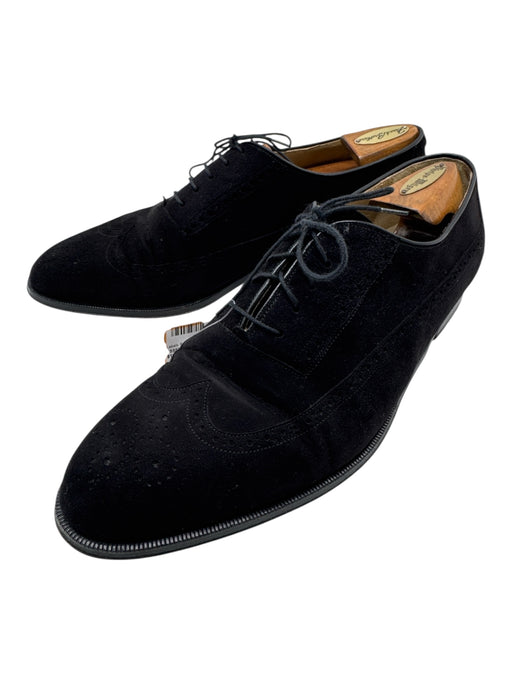 Mezlan Shoe Size 11M Black Suede Solid Dress Wingtip Men's Shoes Black / 11M