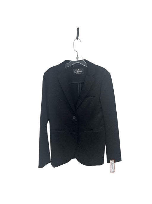 Mason's Size 42 Black Polyamide Blend Animal Print Blazer Button Front Jacket Black / 42