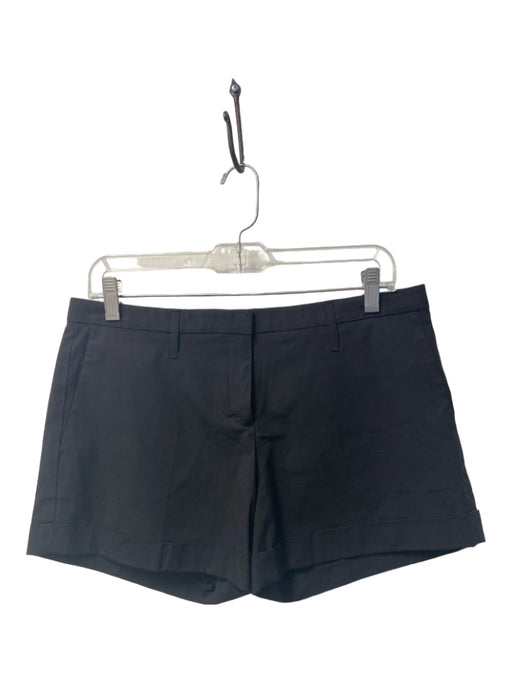 Theory Size 6 Black Cotton Zip Fly Belt Loops Short Shorts Cuffed Shorts Black / 6