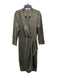 J Mclaughlin Size Small Olive Green Polyester Blend Faux Suede V Neck Dress Olive Green / Small