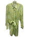 Ronny Kobo Size S Green, Blue, Multi Silk & Viscose Long Sleeve Buttons Dress Green, Blue, Multi / S