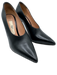 Bally Shoe Size 39 Black Leather Pointed Toe Stiletto Pumps Black / 39