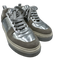 Salvatore Ferragamo Shoe Size 8 Silver Leather Metallic Laces Low Top Sneakers Silver / 8