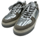 Salvatore Ferragamo Shoe Size 8 Silver Leather Metallic Laces Low Top Sneakers Silver / 8