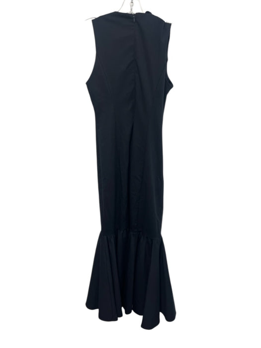 Antonio Melani Size 4 Black Cotton Blend Sleeveless Paneled Ruffle bottom Dress Black / 4