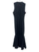 Antonio Melani Size 4 Black Cotton Blend Sleeveless Paneled Ruffle bottom Dress Black / 4