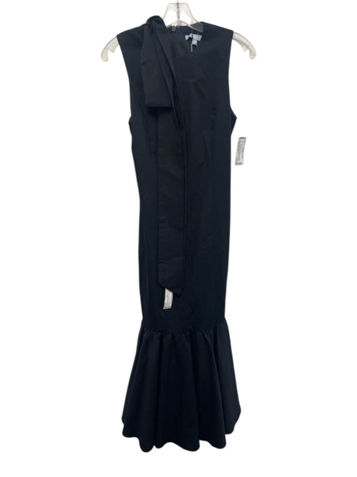 Antonio Melani Size 4 Black Cotton Blend Sleeveless Paneled Ruffle bottom Dress Black / 4