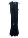 Antonio Melani Size 4 Black Cotton Blend Sleeveless Paneled Ruffle bottom Dress Black / 4