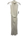 Cinq a Sept Size 4 Cream White Polyester Blend Sleeveless High Neck Dress Cream White / 4